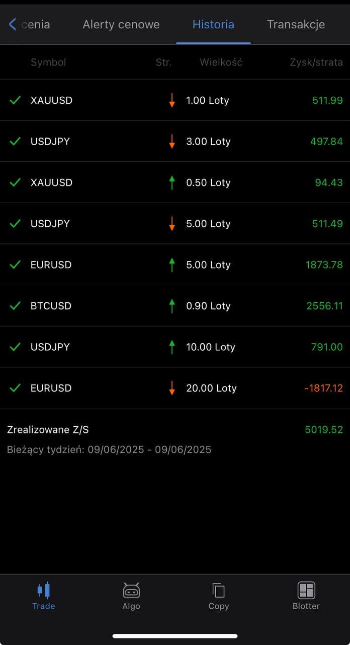 Wynik tradingowy - czerwiec 2025