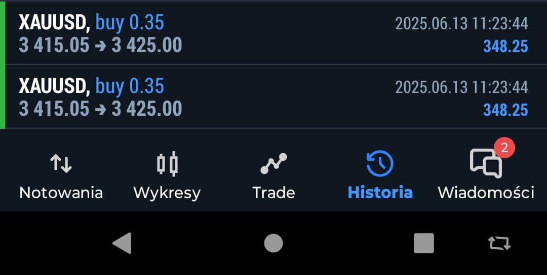 Wynik tradingowy - czerwiec 2025